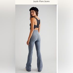 Free People Jayde Flare Jeans in Steel Blue